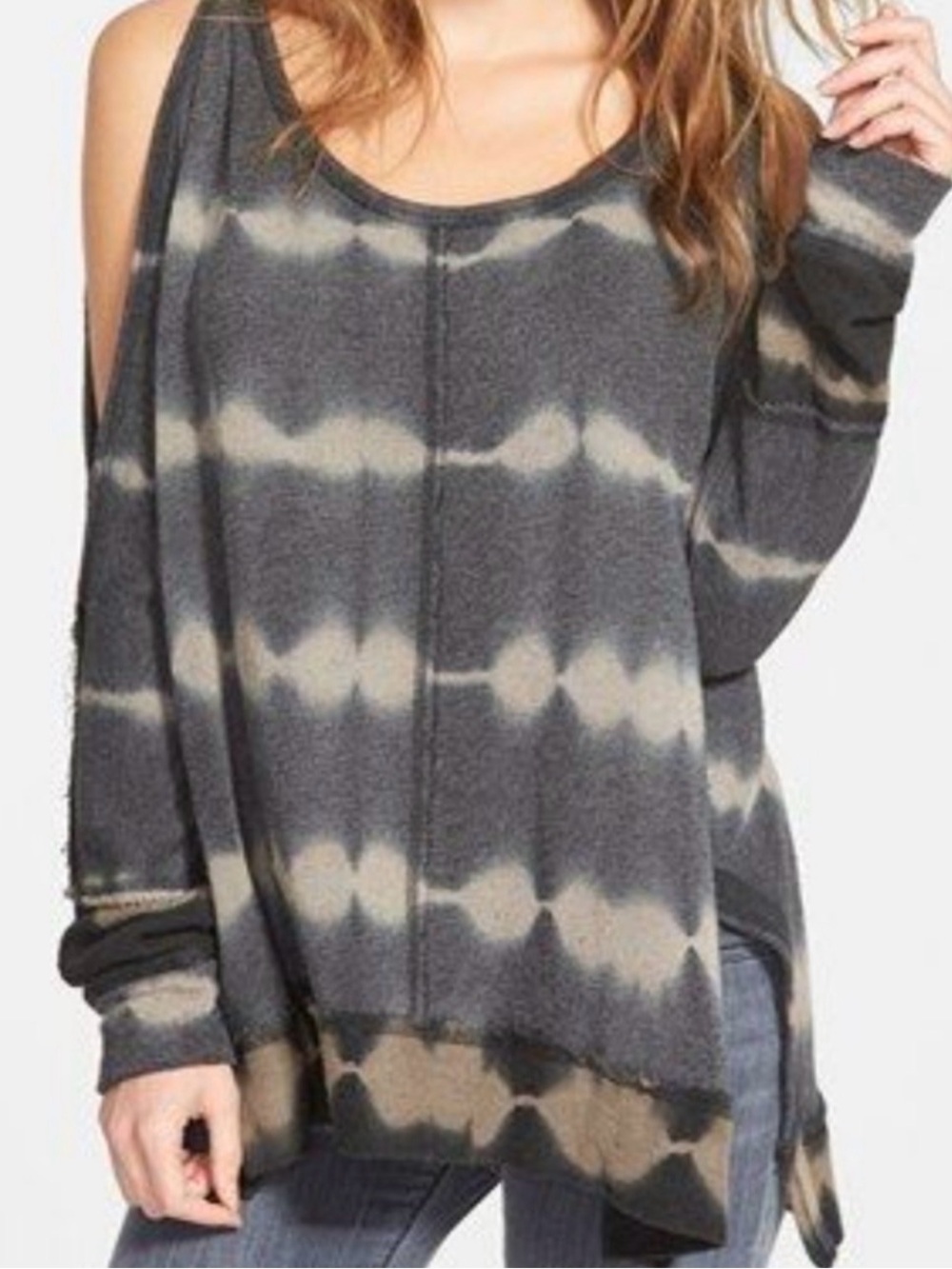Free People Cold Shoulder Tie-Dye Sweater - Picture 9 of 9